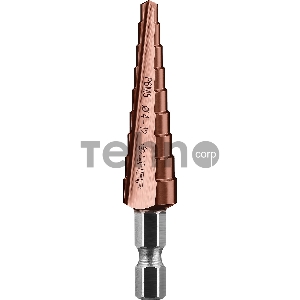 Сверло КОБАЛЬТ ЗУБР ступен. по сталям и цвет. мет. ст. Р6М5 29672-4-12-9_z01