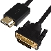 Greenconnect Кабель HDMI-DVI 10.0m черный,  OD7.3mm, 28/28 AWG, позолоченные контакты, 19pin AM / 24+1M AM double link,  тройной экран(GCR-HD2DVI1-10.0m), фото 2