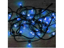 Гирлянда LED Galaxy Bulb String 10м, черный КАУЧУК, 30 ламп*6 LED СИНИЕ, влагостойкая IP65