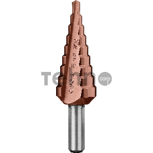 Сверло ступенчатое ЗУБР КОБАЛЬТ 4-20мм, 9 ступеней, кобальтовое покрытие