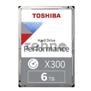 Жесткий диск HDD Toshiba X300 SATA3 6Tb 3.5 7200 256Mb (analog HDWR160UZSVA)