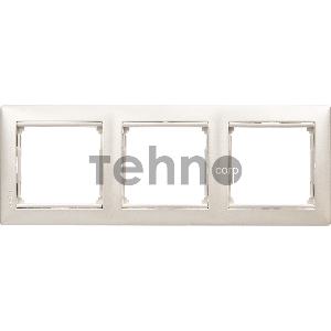 Рамка 3 поста гор., жемчужный Valena  Valena Рамка 3 поста гор., жемчужный