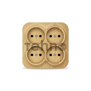 Розетка 4-м ОП 10А IP20 квадрат. без заземл. сосна IONICH 1458