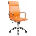 Кресло руководителя Бюрократ CH-993/orange оранжевый искусственная кожа крестовина хромированная, фото 1