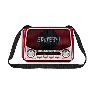 Радиоприемник АС SVEN SRP-525, красный (3 Вт, FM/AM/SW, USB, microSD, фонарь, встроенный аккумулятор) Радиоприемник АС SVEN SRP-525, красный (3 Вт, FM/AM/SW, USB, microSD, фонарь, встроенный аккумулятор)