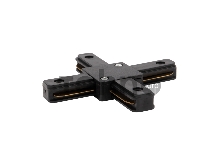 Коннектор для однофазного шинопровода X-образный REXANT черный