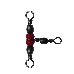 Вертлюг-тройник SIWEIDA (triple red beads swivels) №9Х12 (20кг,5шт/уп), фото 3