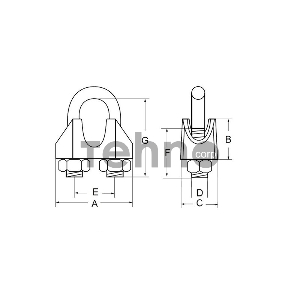 Зажим для троса d 3/4
