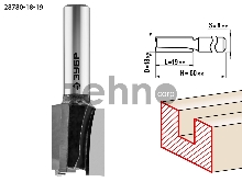 Фреза пазовая прямая ЗУБР 18x19мм, хвостовик 8мм Фреза пазовая прямая ЗУБР 18x19мм, хвостовик 8мм
