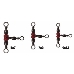 Вертлюг-тройник SIWEIDA (triple red beads swivels) №9Х12 (20кг,5шт/уп), фото 2