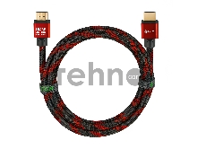 Greenconnect Кабель 0.5m HDMI версия 2.0, HDR 4:2:2, Ultra HD, 4K 60 fps 60Hz/5K*30Hz, 3D, AUDIO, 18.0 Гбит/с, 28/28 AWG, OD7.3mm, тройной экран, BICOLOR нейлон, AL корпус красный, GCR-51488 Greenconnect Кабель 0.5m HDMI версия 2.0, HDR 4:2:2, Ultra HD, 4K 60 fps 60Hz/5K*30Hz, 3D, AUDIO, 18.0 Гбит/с, 28/28 AWG, OD7.3mm, тройной экран, BICOLOR нейлон, AL корпус красный, GCR-51488