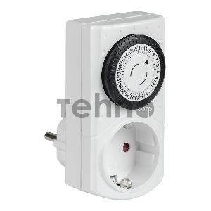 Розетка-таймер Iek ERT-20-1-16-S-30-0-20-K01 РТМ-1 механ. 30мин 24ч 48on/off 16А IP20