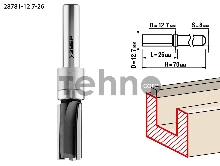 Фреза пазовая прямая с верхним подшипником ЗУБР 12.7x26мм, хвостовик 8мм, Фреза пазовая прямая с верхним подшипником ЗУБР 12.7x26мм, хвостовик 8мм,