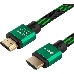 Greenconnect Кабель 0.5m HDMI версия 2.0, HDR 4:2:2, Ultra HD, 4K 60 fps 60Hz/5K*30Hz, 3D, AUDIO, 18.0 Гбит/с, 28/28 AWG, OD7.3mm, тройной экран, BICOLOR нейлон, AL корпус зеленый, GCR-51484 Greenconnect Кабель 0.5m HDMI версия 2.0, HDR 4:2:2, Ultra HD, 4K 60 fps 60Hz/5K*30Hz, 3D, AUDIO, 18.0 Гбит/с, 28/28 AWG, OD7.3mm, тройной экран, BICOLOR нейлон, AL корпус зеленый, GCR-51484, фото 2