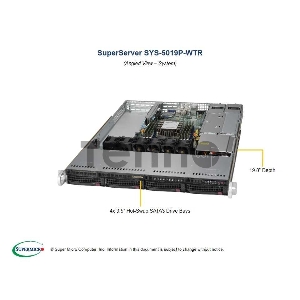 Платформа SuperMicro SYS-5019P-WTR 1G 2P 2x500W