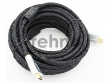 Кабель аудио-видео HDMI (m)/HDMI (m) 10м. феррит.кольца Позолоченные контакты черный