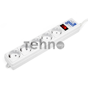 Фильтр-удлинитель Power Cube B 5,0 м 5 розеток (белый) 10А/2,2кВт