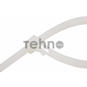 Хомут-стяжка нейлоновая многоразовая REXANT 200x7,5 мм, белая, упаковка 100 шт.