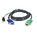 Шнур, мон+клав+мышь USB ATEN, SPHD15=>HD DB15+USB A-Тип, Male-2xMale,  8+4 проводов, опрессованный, 3 метр., черный, (2L-5203U), фото 3