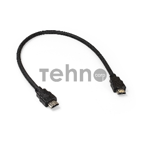 Кабель HDMI ExeGate EX287728RUS EX-CC-HDMI2-0.5 (19M/19M, 0,5м, v2.0, 4K UHD, Ethernet, позолоченные контакты)
