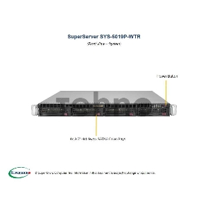 Платформа SuperMicro SYS-5019P-WTR 1G 2P 2x500W