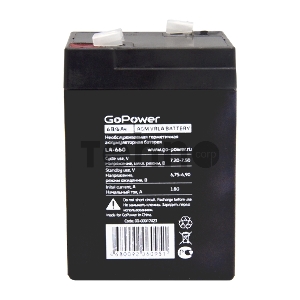 Аккумулятор свинцово-кислотный GoPower LA-660 6V 6Ah (1/20)