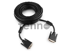 Кабель DVI-D dual link Gembird/Cablexpert CC-DVI2-BK-10M, 25M/25M, 10м, черный, экран, феррит.кольца, пакет
