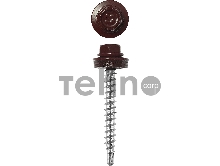 Саморезы СКД кровельные, RAL 3005 темно-красный, 35 х 4.8 мм, 380 шт, для деревянной обрешетки, ЗУБР Профессионал