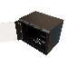 Шкаф коммутационный WRline (WR-TW-1245-GP-RAL9004) настенный 12U 600x450мм пер.дв.стекл 2 бок.пан. 60кг черный 370мм 650мм IP20 сталь, фото 1