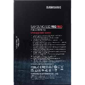 Накопитель SSD Samsung 1TB M.2 980 PRO PCIe Gen 4.0 x4, NVMe (MZ-V8P1T0C)