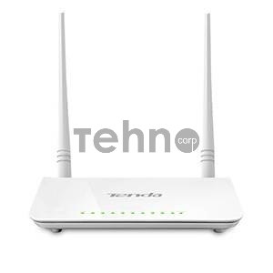 Сетевое оборудование TENDA D301 xDSL маршрутизатор ADSL2+ 802.11n, до300Мбит/с, 2TX2R, 4х100Мбит/с, USB порт с функцией принтсервера, несъемные антенны