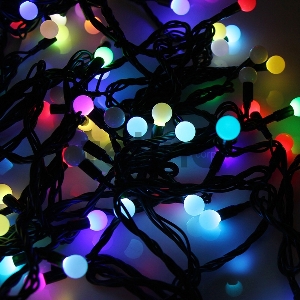 Новогодние светоукрашения NEON-NIGHT (303-509-2) Гирлянда LED - шарики {МУЛЬТИ, 10 метров}