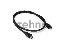 Кабель HDMI ExeGate EX287729RUS EX-CC-HDMI2-1.0 (19M/19M, v2.0, 1м, 4K UHD, Ethernet, позолоченные контакты)