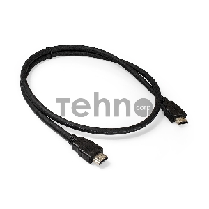 Кабель HDMI ExeGate EX287729RUS EX-CC-HDMI2-1.0 (19M/19M, v2.0, 1м, 4K UHD, Ethernet, позолоченные контакты)
