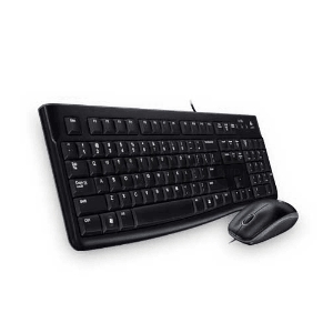 Комплект Logitech Desktop MK120 (920-002561) клавиатура K120 черная, 104 клавиши с защитой от воды Клавиатура K120, мышь M100, цвет черный, USB, RTL