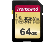 Флеш карта SD 64GB Transcend SDХC UHS-I U3, MLC