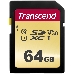Флеш карта SD 64GB Transcend SDХC UHS-I U3, MLC, фото 1