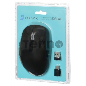 Мышь Oklick 636LWC черный оптическая (2400dpi) беспроводная USB (6but)