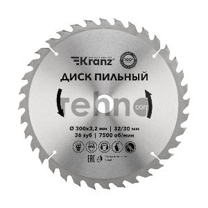 Диск пильный 300 мм х 36 зуб х 32/30 мм Kranz