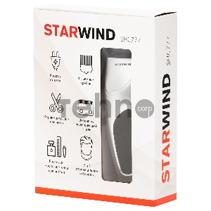 Машинка для стрижки Starwind SHC 777 серебристый/черный 8Вт (насадок в компл:4шт)