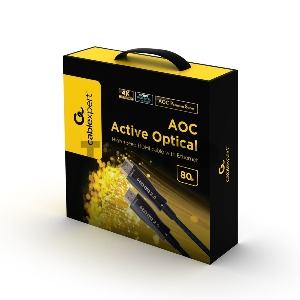 Активный оптический кабель HDMI Cablexpert, 80м, v2.0, 19M/19M, AOC Premium Series, позол.разъемы, экран, коробка Активный оптический кабель HDMI Cablexpert, 80м, v2.0, 19M/19M, AOC Premium Series, позол.разъемы, экран, коробка