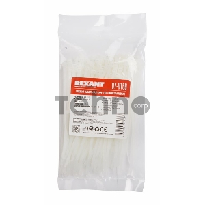 Хомут-стяжка нейлоновая многоразовая REXANT 150x3,5 мм, белая, упаковка 100 шт.