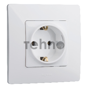 Розетка ETIKA 2К+З на винтах, бел. ETIKA Розетка 2К+З на винтах, бел.