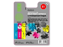Картридж струйный Cactus CS-CL51 многоцветный для Canon MP150 MP160 MP170 MP180 (18ml)