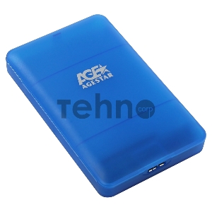 Внешний корпус для HDD/SSD AgeStar 3UBCP3 SATA пластик синий 2.5 Внешний корпус для HDD/SSD AgeStar 3UBCP3 SATA пластик синий 2.5