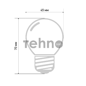 Лампа накаливания e27 10 Вт прозрачная колба