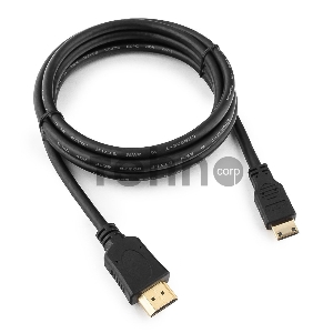 Кабель HDMI-miniHDMI Gembird/Cablexpert , v1.4, 19M/19M, 1.8м, 3D, Ethernet, черный, позол.разъемы, экран, пакет(CC-HDMI4C-6)