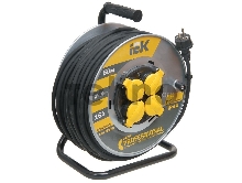 Катушка Iek WKP16-16-04-50-44 УК50 на мет с т/з 4 места 2 Р + P Е /50м КГ 3х1,5мм2 IP44 