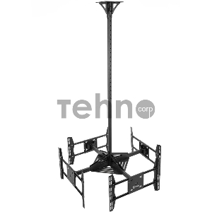 Потолочный кронштейн ONKRON CPRO2L-4 для 4 телевизоров 32”- 55 чёрный