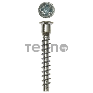 Винт-конфирмат оцинкованный, шлиц PZ, 7,0ммx50мм, 2000шт, ЗУБР